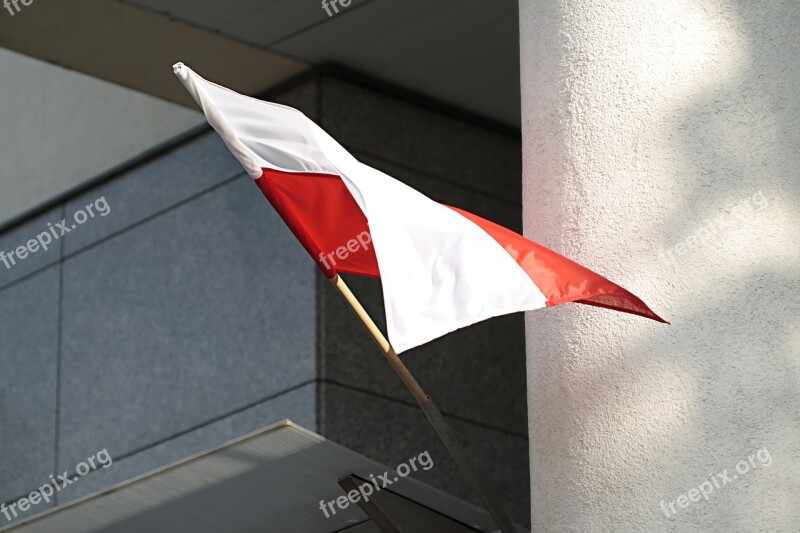 Flag Poland Polish National White-red