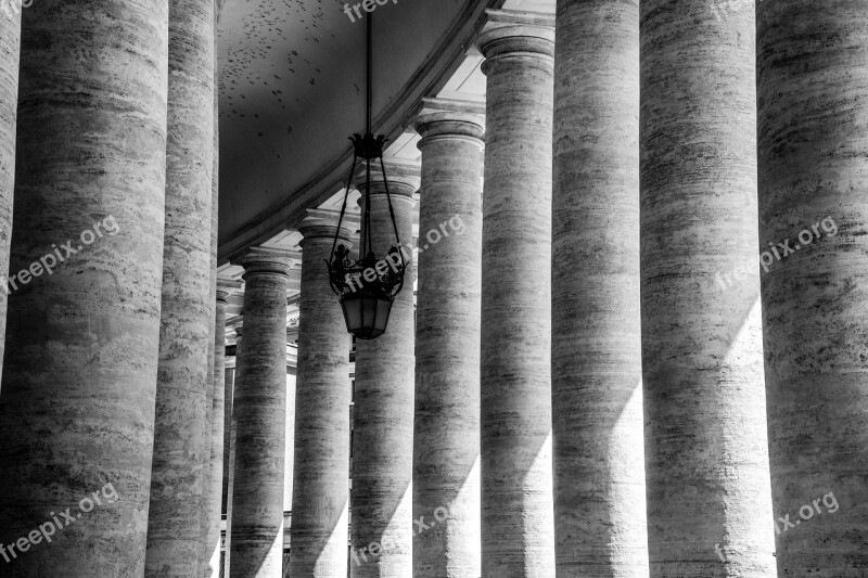 Columns Rome Italy Landmark Vatican