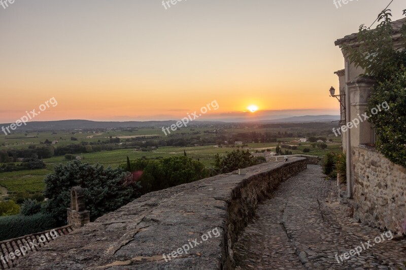 Village France South Cairanne Sunset