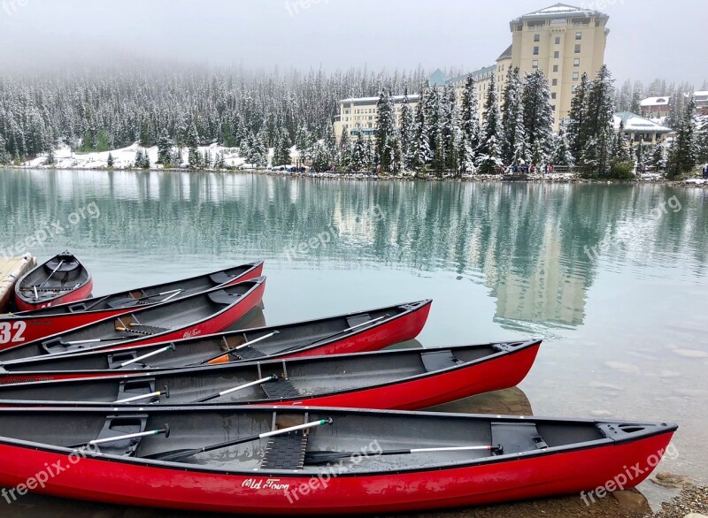 Lake Louise Lake Alberta Scenery Free Photos