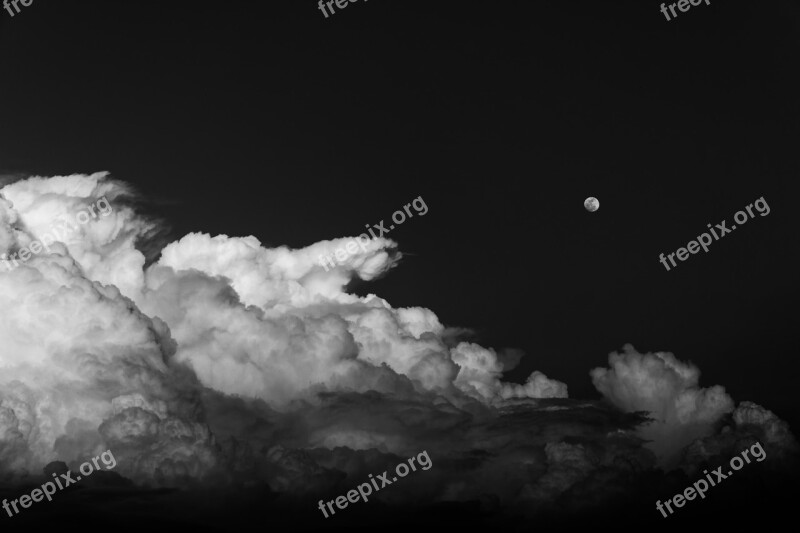 Dark Sky Moonlight Moon Free Photos