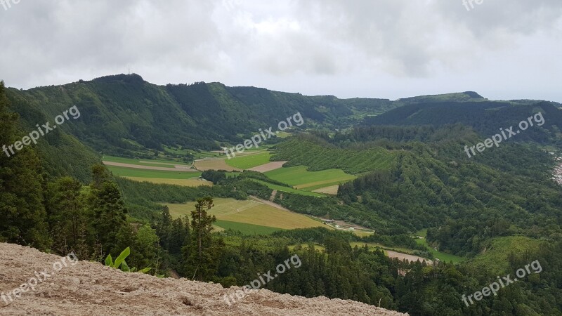 San Miguel Island Azores Islands Portugal View Landscape