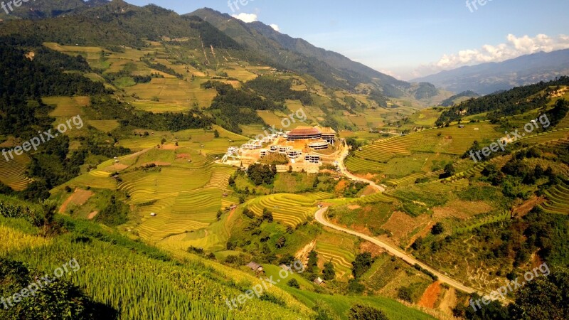 Travel Terraces Rice Mountain Vietnam