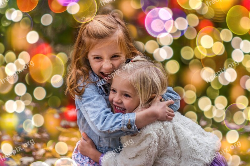 Girl Girls Fun Laugh Bokeh