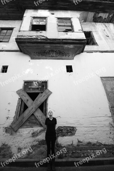 Black And White Human Woman Loneliness Depression