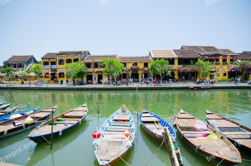 Boats Hoi An Viet Nam Asia River