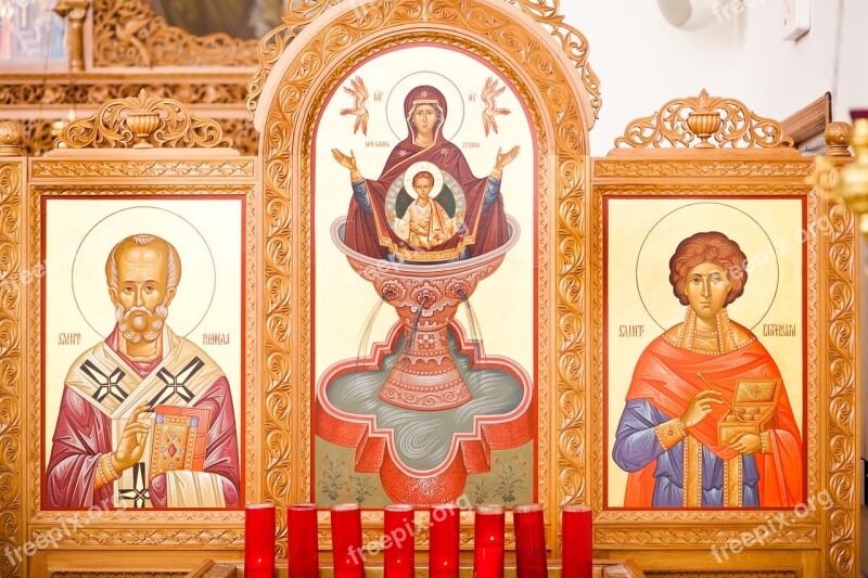 Icon Mary Nicholas Saint Panteleimon