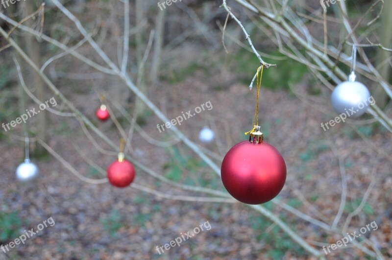 Weird Baubles Christmas Woodland Xmas