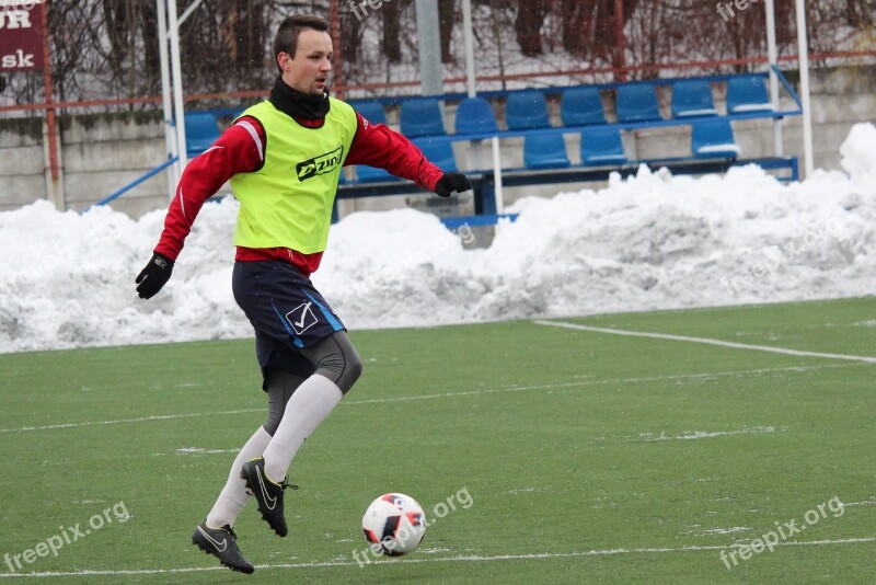 Football Match Training Match Footballer A Man