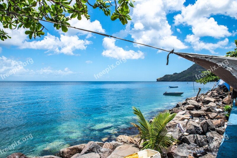 St Vincent And The Grenadines Blue Sea Caribbean Paradise Free Photos