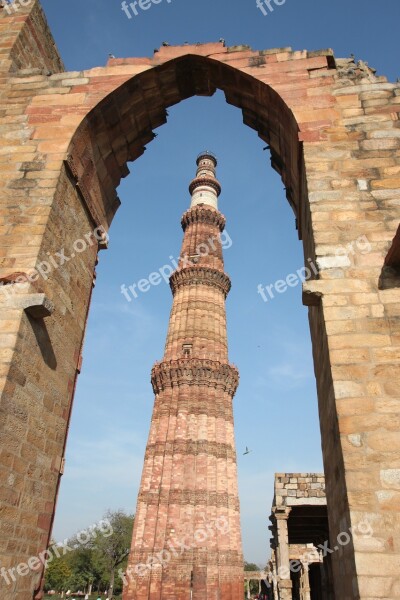 India Qutab Minar Old Ancient Delhi