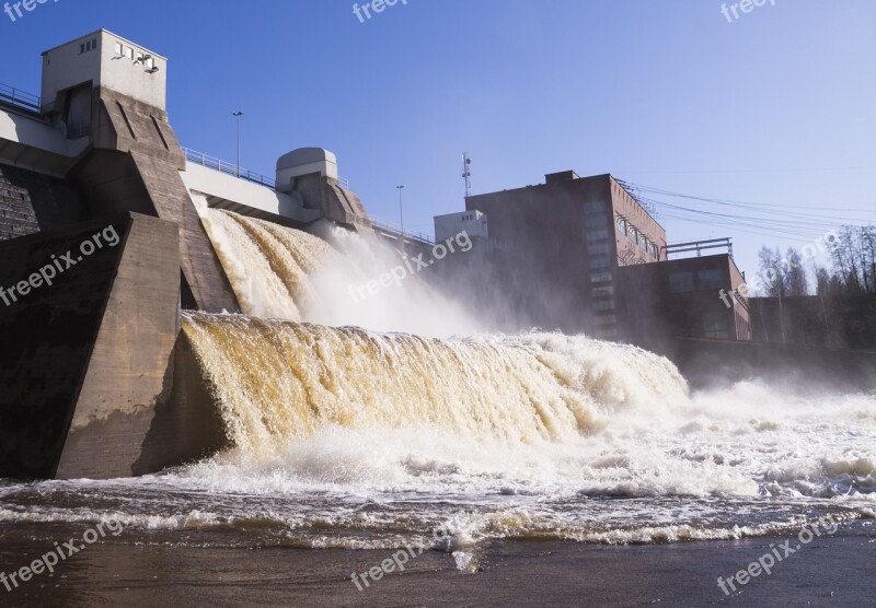 Power Plant Zone Dam Waterfall Water