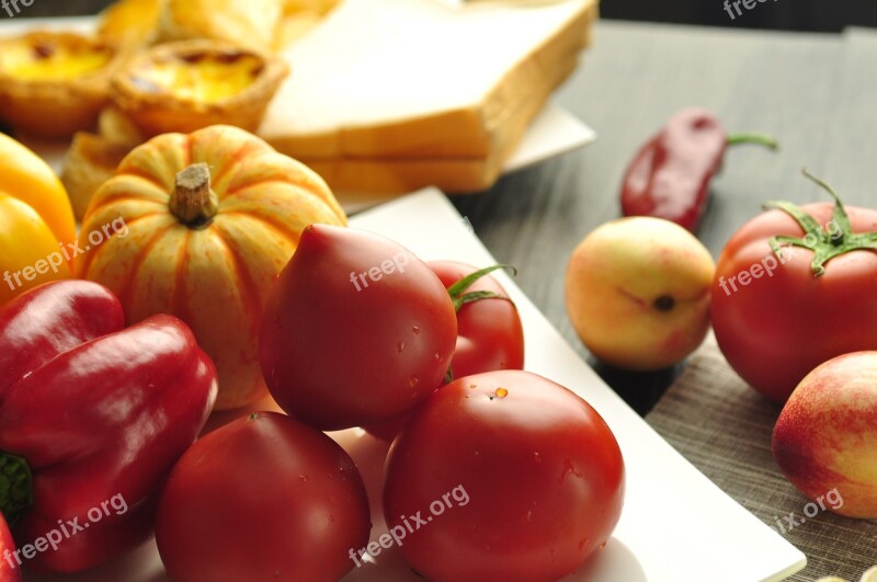 Tomato Aspects Of The Package Baking Cake Peach