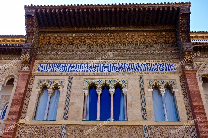 Plaza De Espania Palace Seville Historic Famous