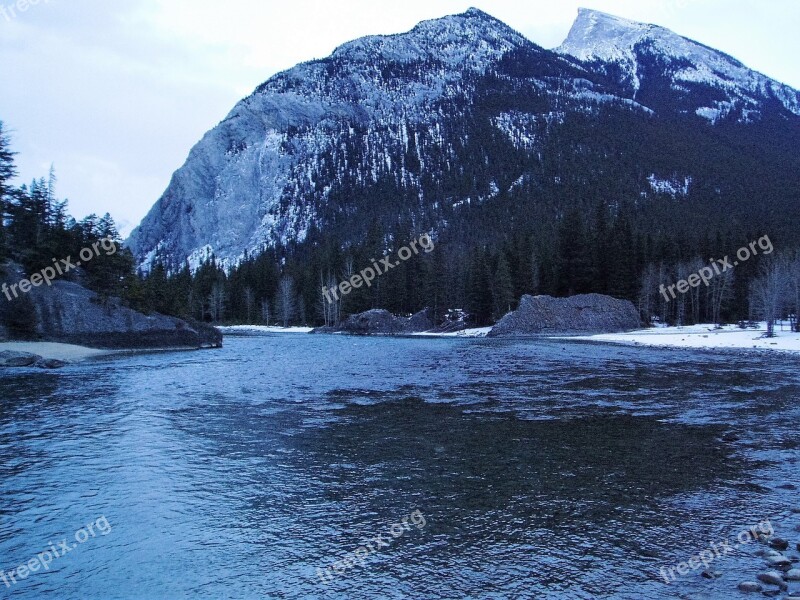 Banff Canada Landscape Nature Rocky