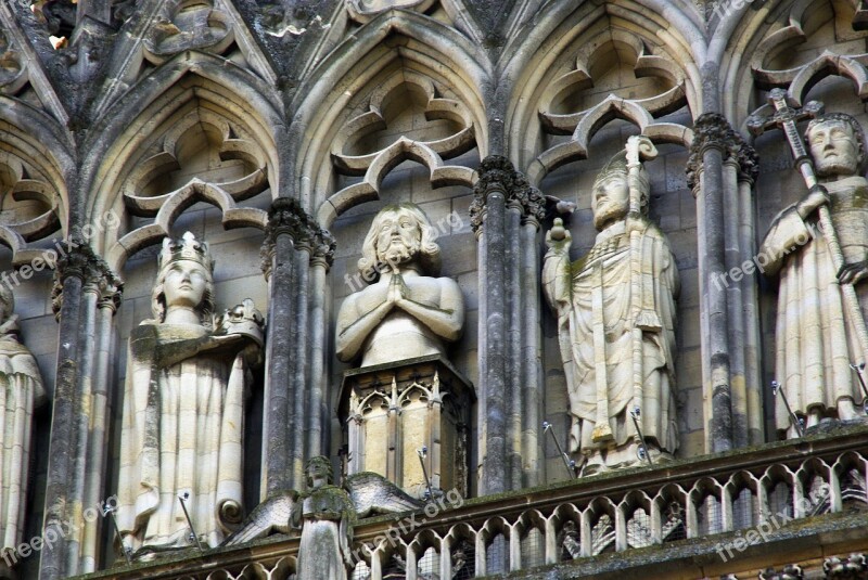 Reims Cathedral Sculptures Statues Gallery Of Kings