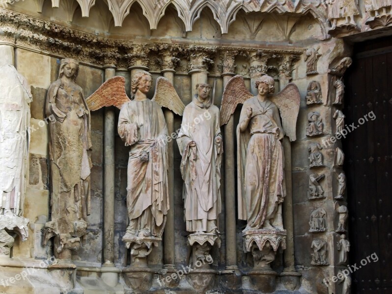 Reims Cathedral Smile Angels French Gothic Architecture