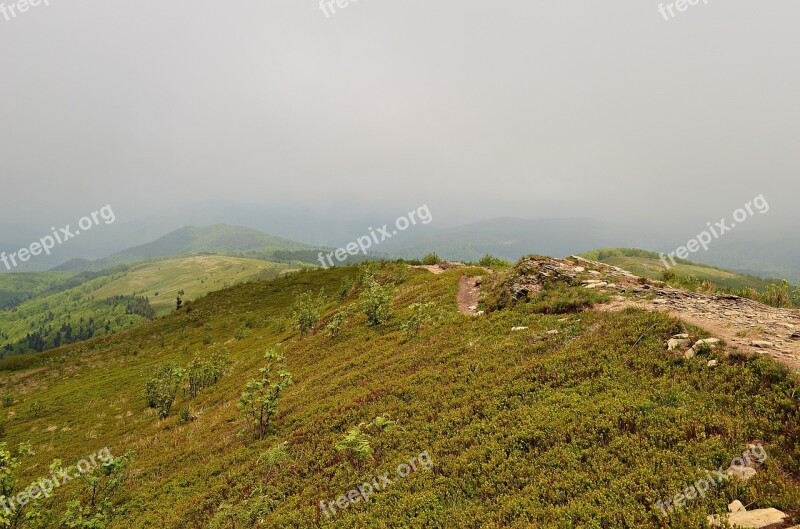 Mountains Landscape Bieszczady Nature Top View