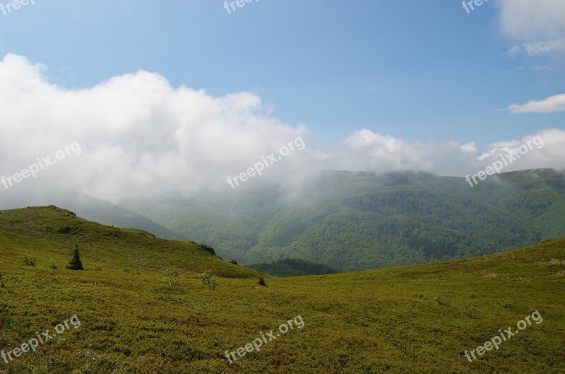 Mountains Landscape Bieszczady Nature Top View