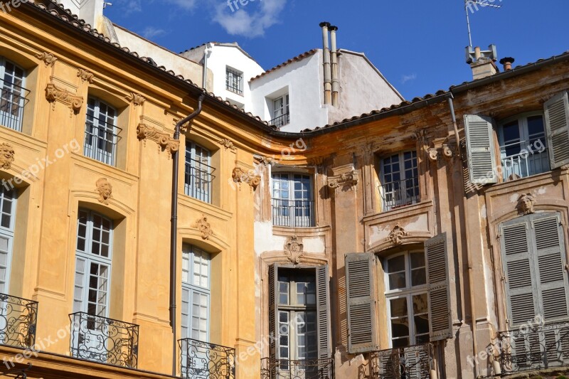 France Provence Aix-en-provence South Of France Façades