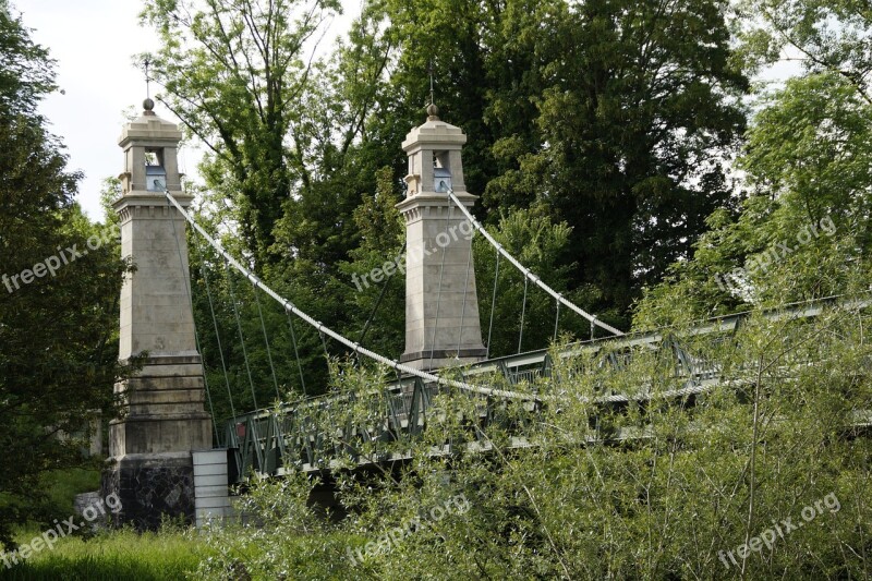 Bridge Evil Lake Constance Upper Swabia Cable Bridge