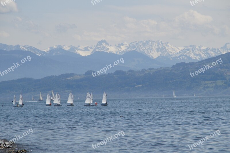 Panorama Outlook Lake Constance Landscape View