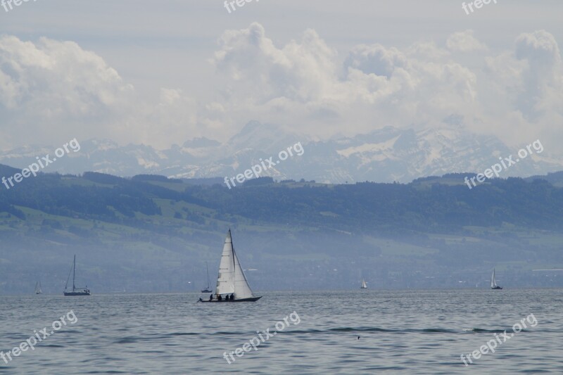 Panorama Outlook Lake Constance Landscape View