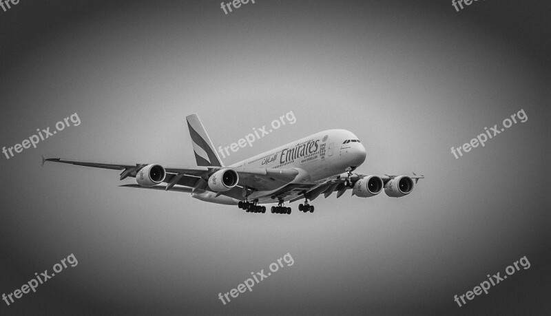 Aircraft Jet Landing Airbus A380