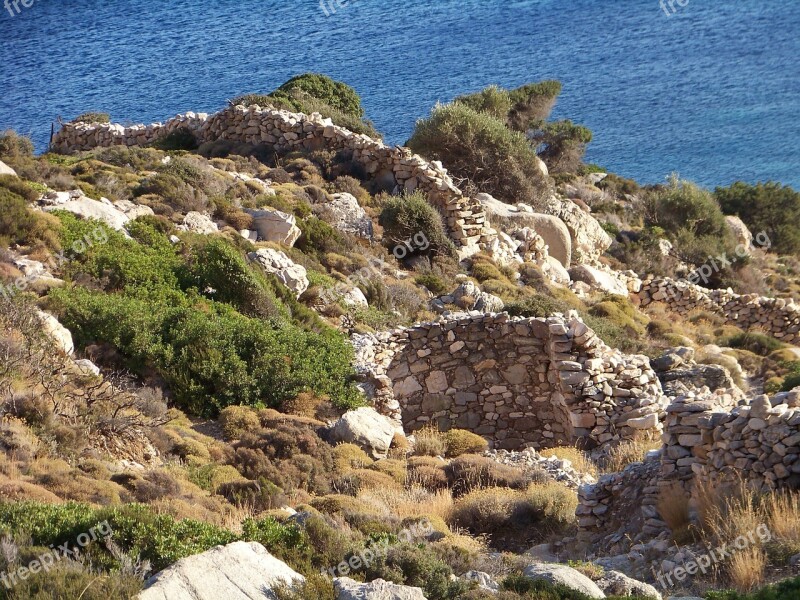 Greece Stones Rock Old Architecture