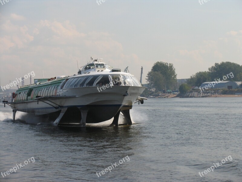 Water Meteor Rocket St Petersburg Russia Gulf Of Finland