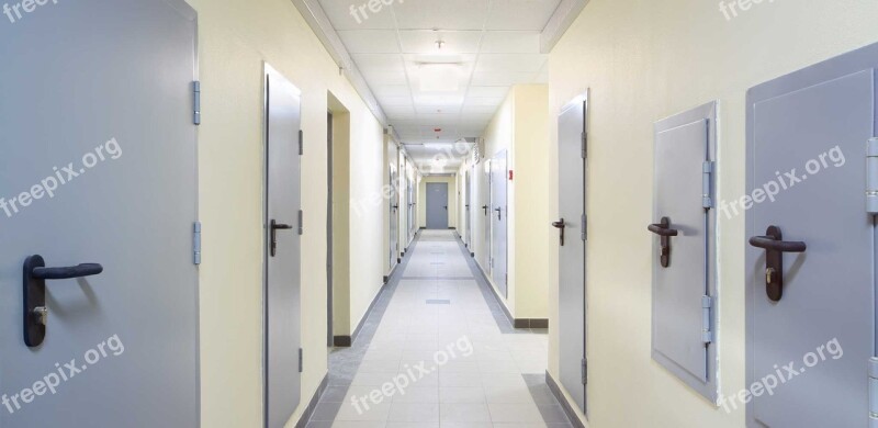 Corridor Doors Hall Metal Free Photos