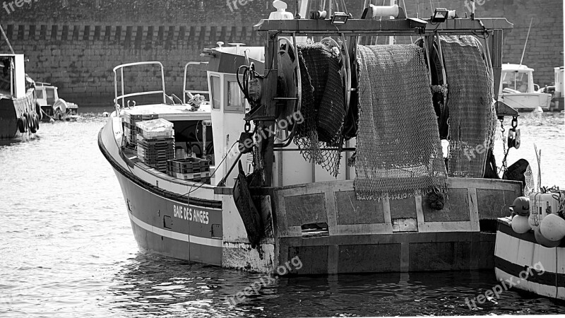 Boat Trawler Port Fishing Sea