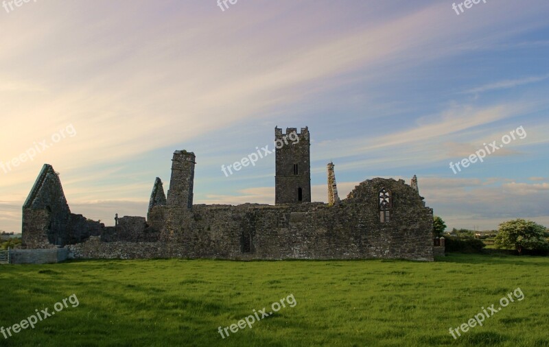 Castle Ruin Old Building Break Up