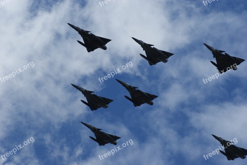 In Formation Plane Fighter Aircraft Free Photos