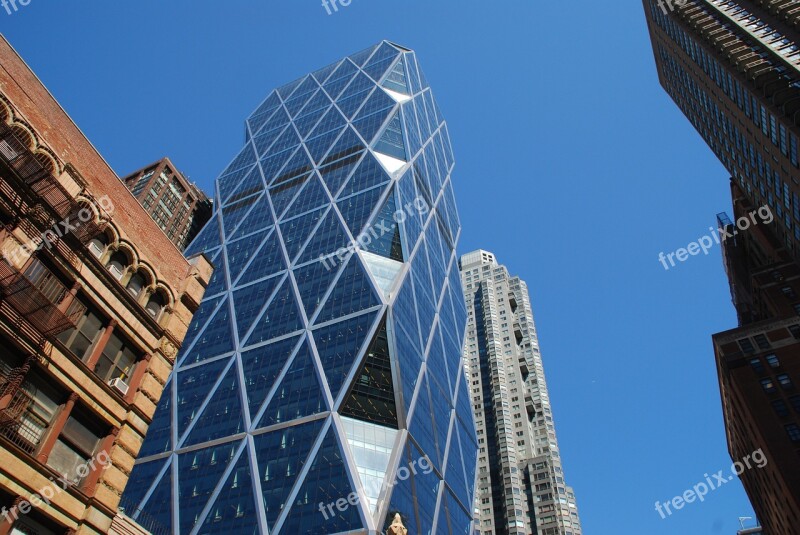 New York Facade Glass Facade Skyscraper Glass