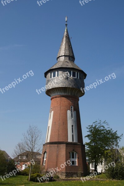 Water Tower Husum Building Landmark Free Photos