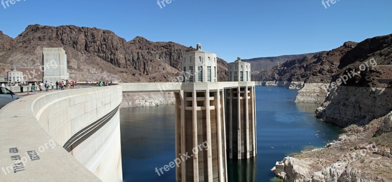 Hoover Dam Dam Concrete Black Canyon Colorado River