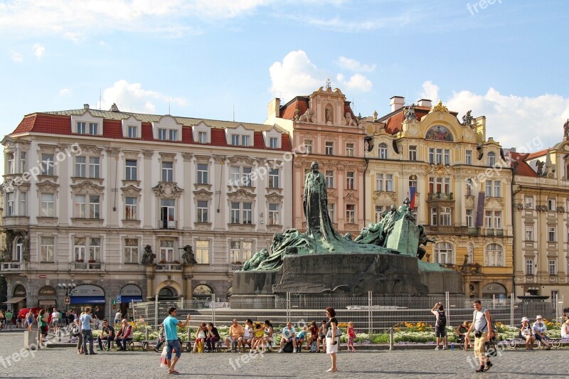 Jan Hus Monument Statues Prague Czech Republic Free Photos