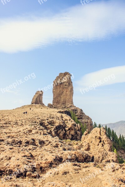 Nature Cliff Mountain Stone Canary Islands