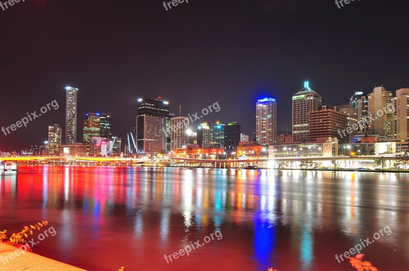 Southbank Brisbane Nightview South Australia