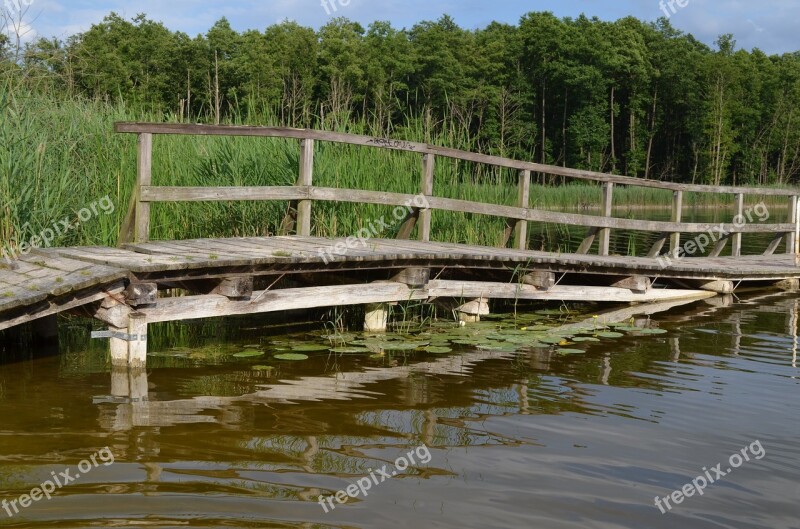 Web Lake Waters Water Jetty