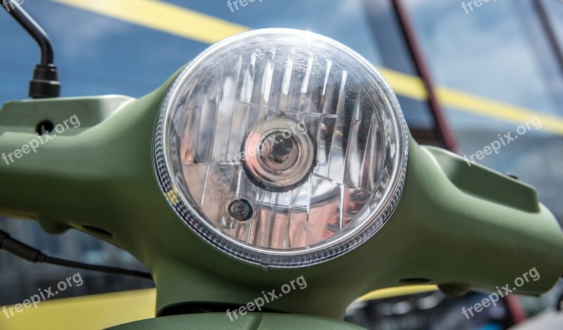 Headlight Moped Close Free Photos