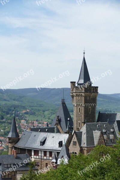 Concluded Wernigerode Tower Castle Tower Dome Roof