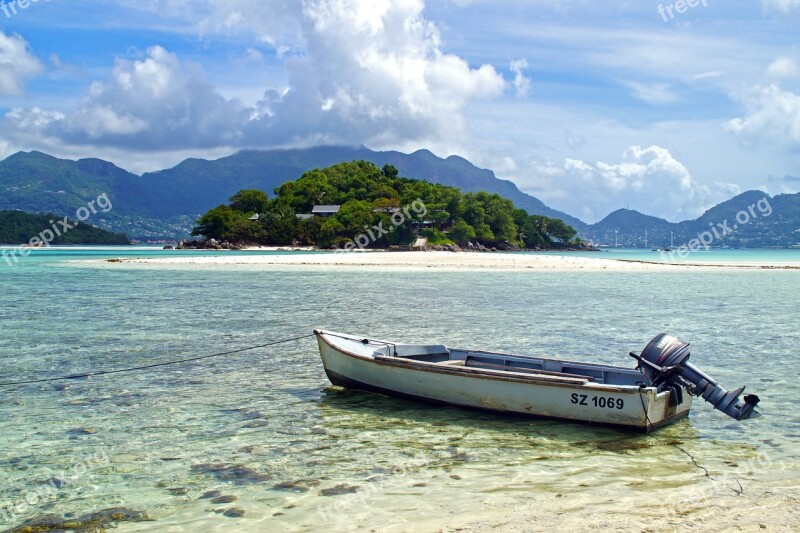 Seychelles Sea Ocean Landscape Wild Coast