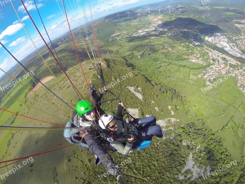 Paragliding Milau Bird's Eye View South Of France Extreme Sports