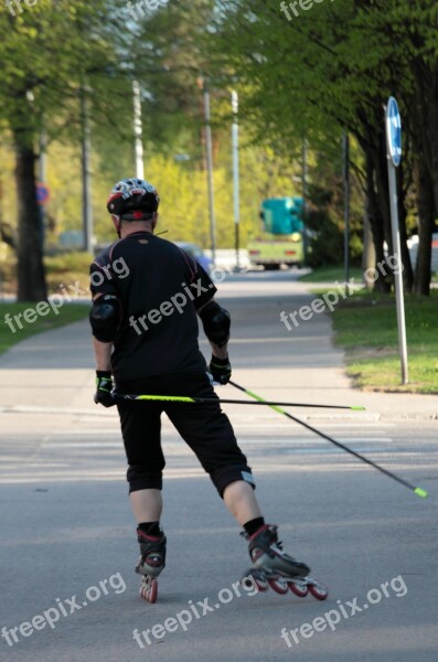 Inline Skating Summer Summer Sport Roller Skates Man