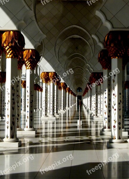 Abu Dhabi Mosque Building Islam Architecture