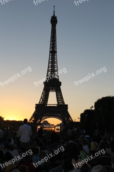 Eiffel Tower Night Eiffel Paris Capital