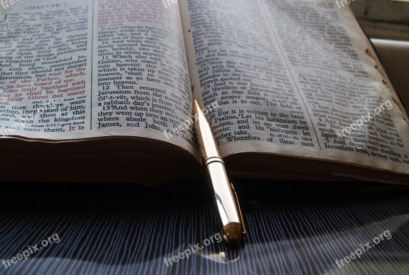 Bible Pen God Text Holy