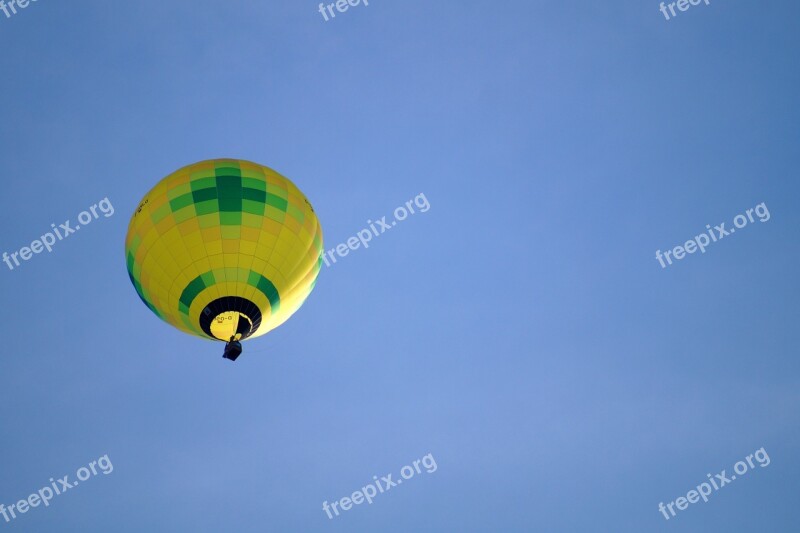 Hot-air Ballooning Sky Ball Flight Blue